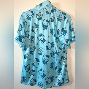 Dreamy Kitty Blue Pajama Top
